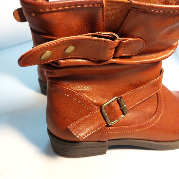 Ladies Brown Ankle Boots size 8 zip up - Picture 6 of 9